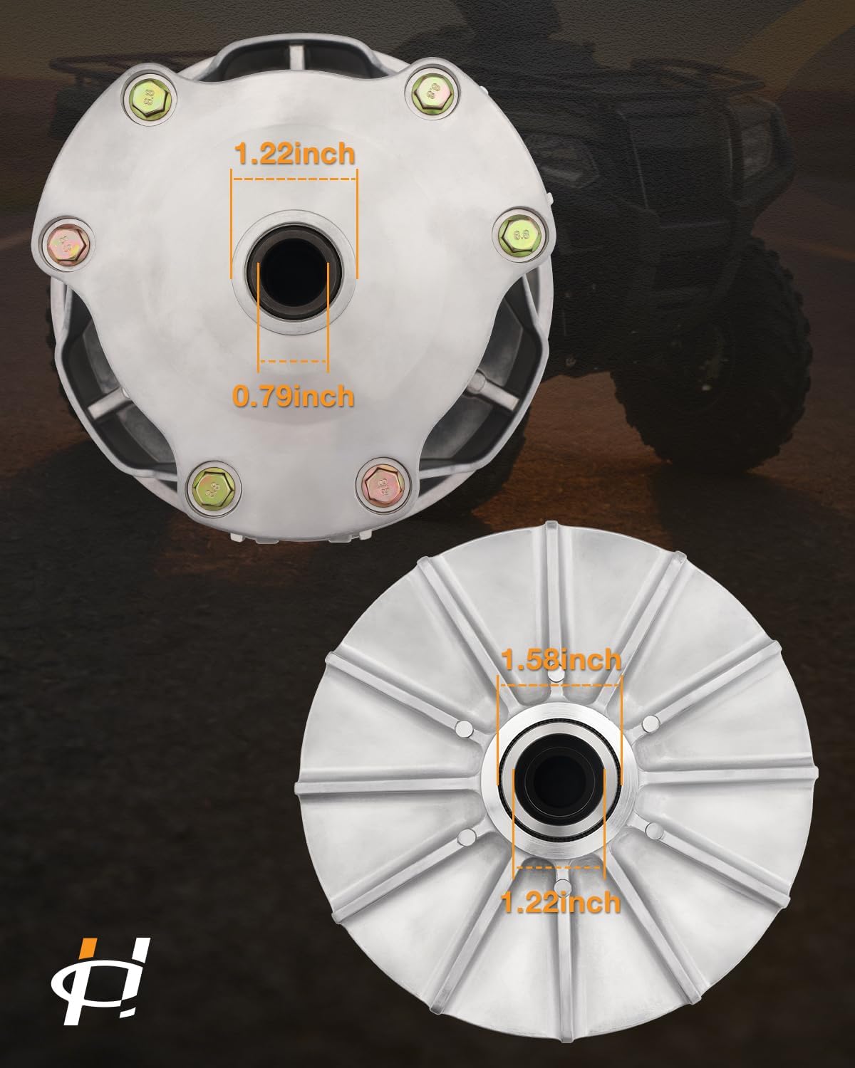 HQPASFY Primary Driven Clutch & Cover with Puller Tool