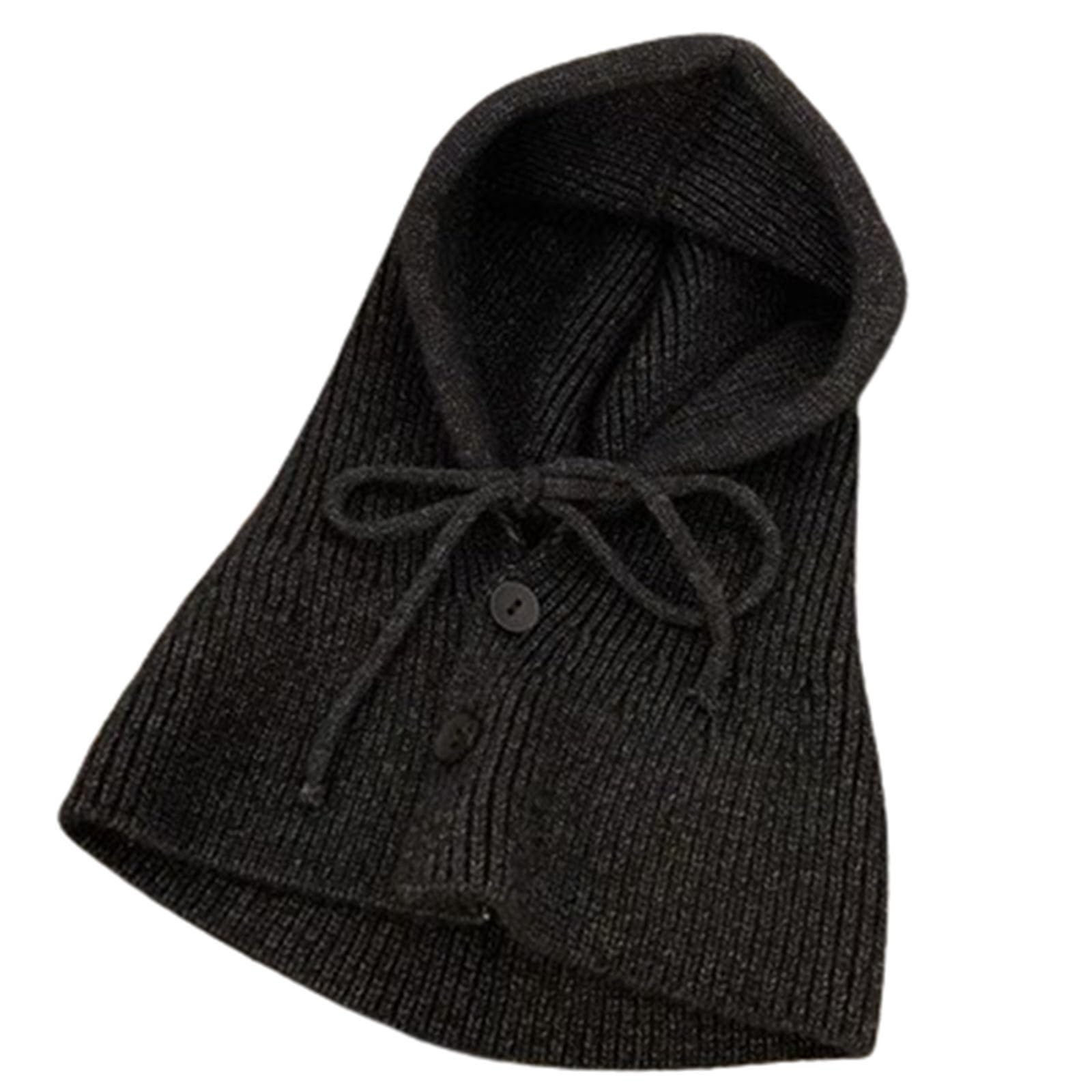 Cappello Protettivo per Le Orecchie Caldo e Versatile, Sciarpa Lavorata a Maglia, Passamontagna, Abbottonato con Coulisse
