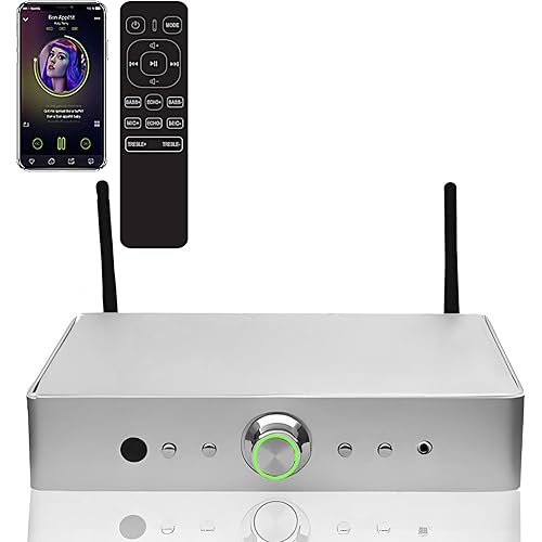 ODISON WA80 8-Zone Multiroom Streaming Amplifier, WiFi Wireless Whole Home Audio System, AirPlay 2, App Control, Hi-Res 32bit/384kHz, for Indoor Outdoor Speakers (Black)
