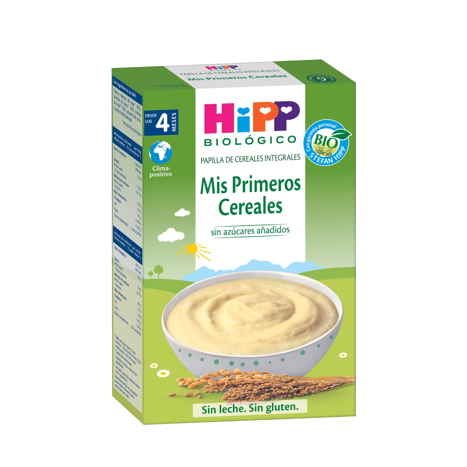 HiPP Biológico - Mis Primeros Cereales BIO - Sin Gluten - Sin Azúcares Añadidos - Apto Para Bebés A Partir de 4/6 Meses - Pack 6X200g