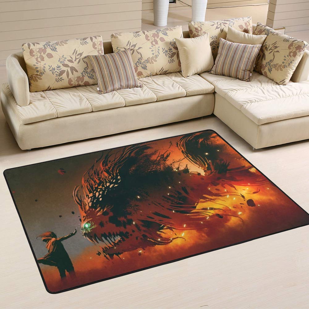 Tapis de chambre poisson géant Cheshongg pour créer un coin lecture cosy au salon