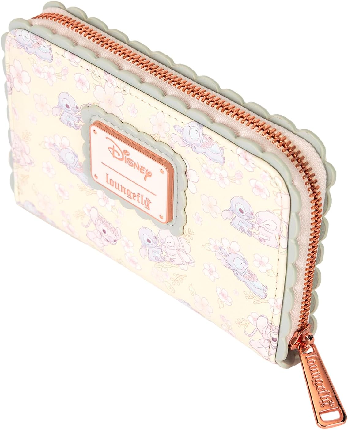 Loungefly Disney Cute Stitch Cherry Blossom Zip Around Wallet