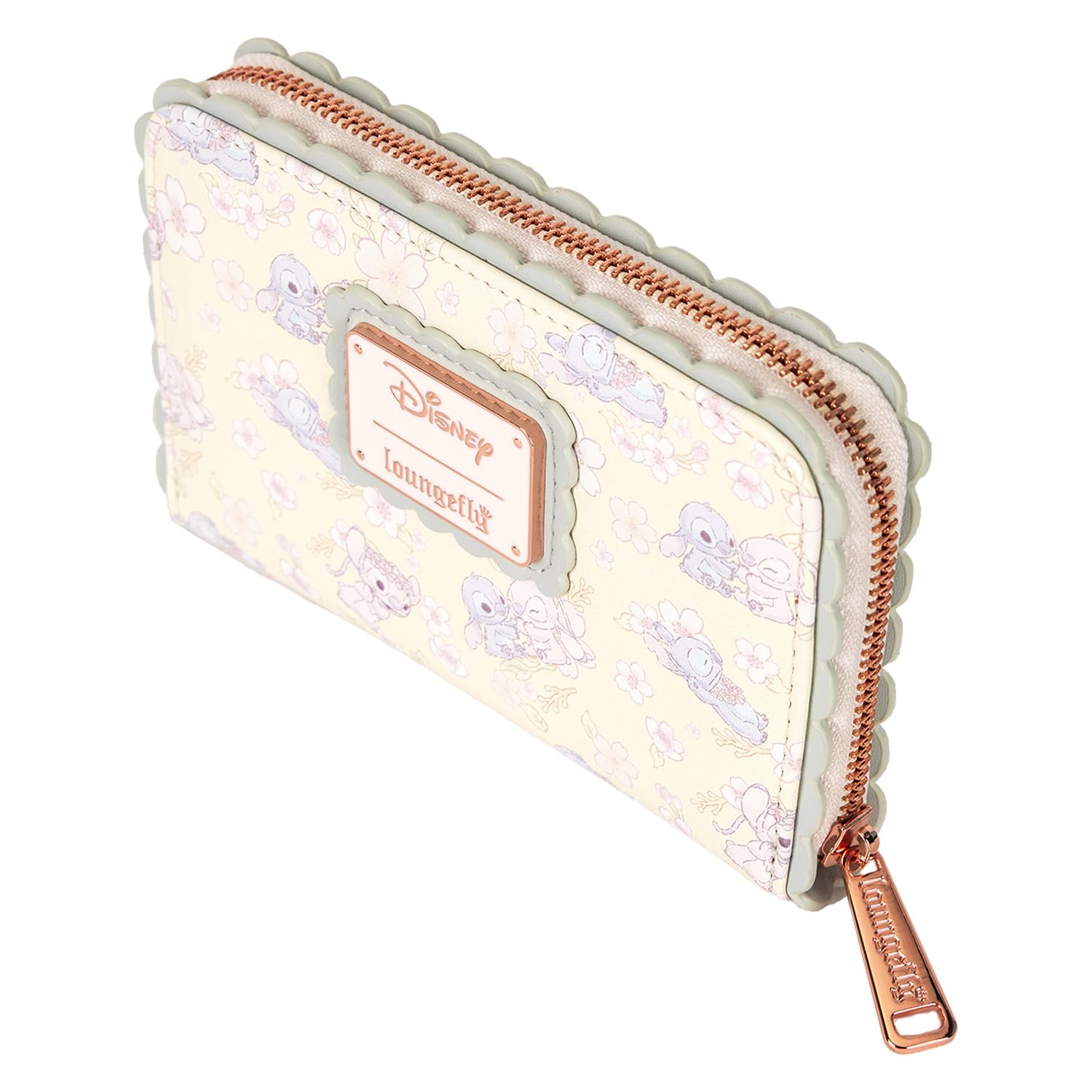 Amazon.com: Loungefly Disney Cute Stitch Cherry Blossom Zip Around