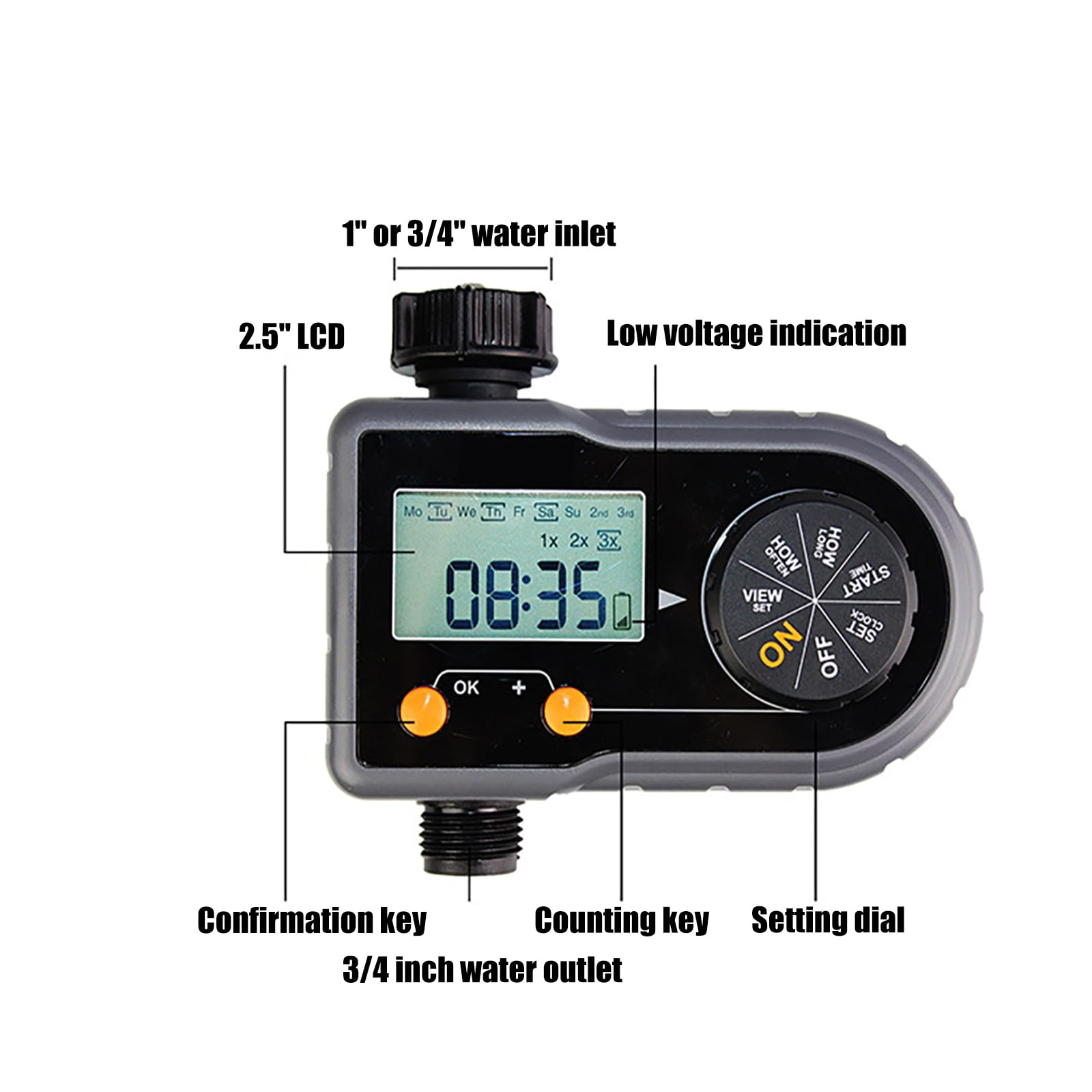 Timer digitale per l'irrigazione Timer for irrigazione intelligente con una presa, sistema di irrigazione automatico for patio, timer for irrigazione for giardino