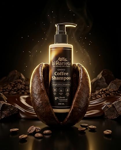 Premium Choco Coffee Shampoo, Strength, Shine &amp; Smooth Hair, with Guar Gum, Cocoa, Sulphate &amp; Paraben Free, 200 ml (Coffee...