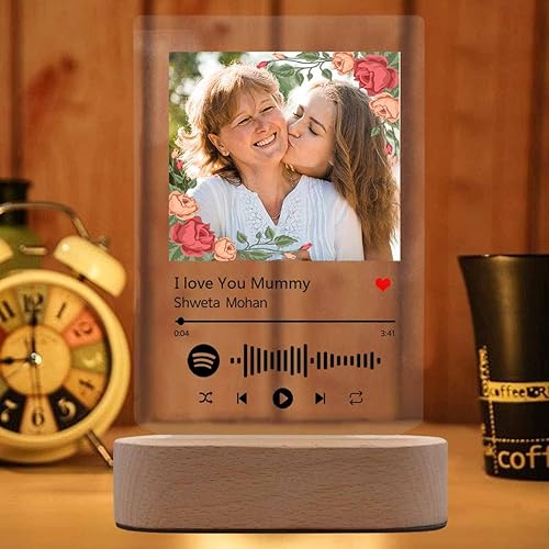 Miniatura 92 de Placa de Spotif personalizada con código de Spotif escaneable, regalos de fotos personalizados, cubierta de álbum de canciones acrílicas, regalos