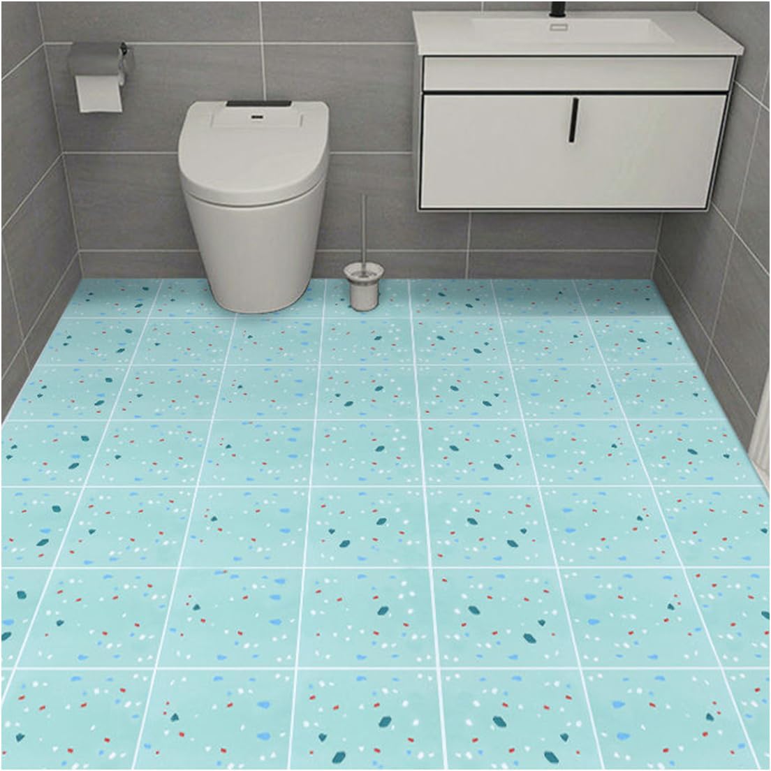 Peel and Stick Vinyl Flooring Roll 60cm x 1 Meter Non Slip Floor