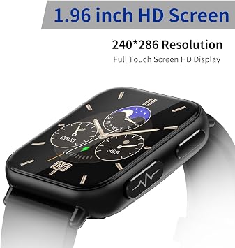 Smart Watch ECG with Blood Pressure SpO2 Heart Rate BMI HRV | Waterproof Fitness Tracker with Heart Rate Blood Oxygen PPG Sleep Monitor for Android iOS