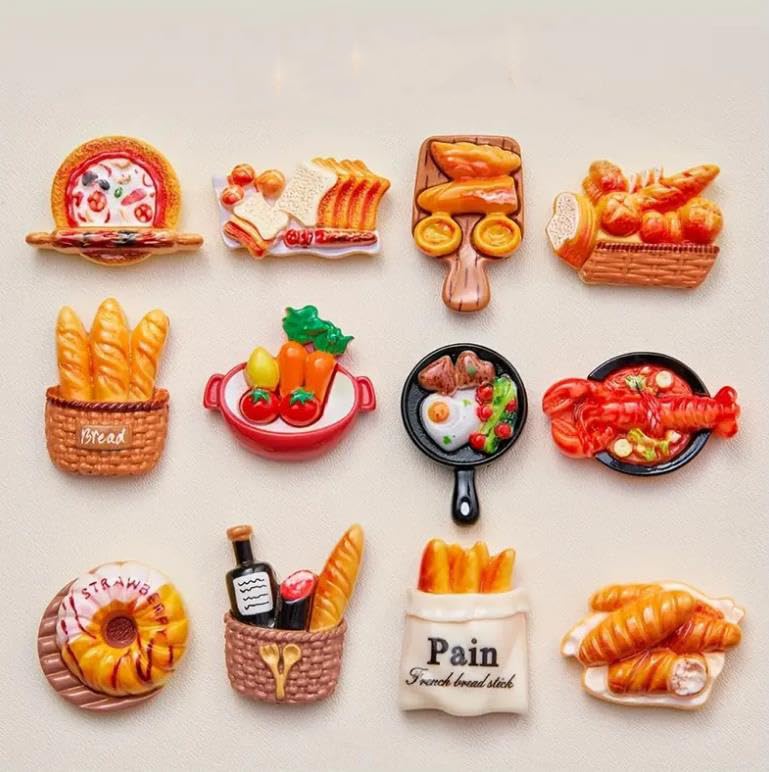 Set de 12 imanes decorativos para refrigerador