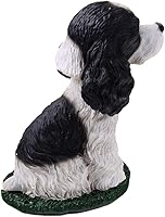 Vista 2 de Animal Den Cocker Spaniel - Figura de perro Bobblehead en blanco y negro para tablero de automóvil, accesorio divertido