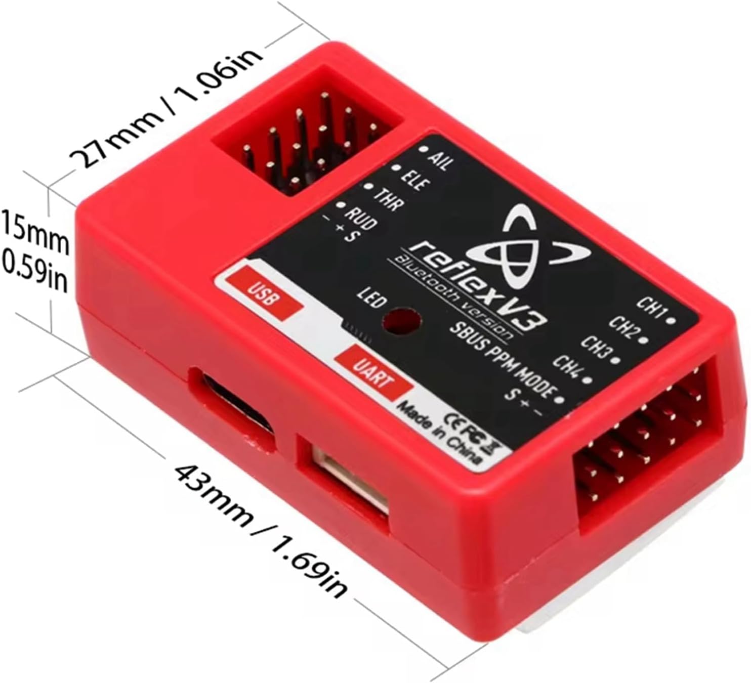 2X for FMS Reflex V3 Flight Controller Gyro Stabilizer RC Aircraft FMS Warbird Fixed Gyro Functionality Drone Helicopter