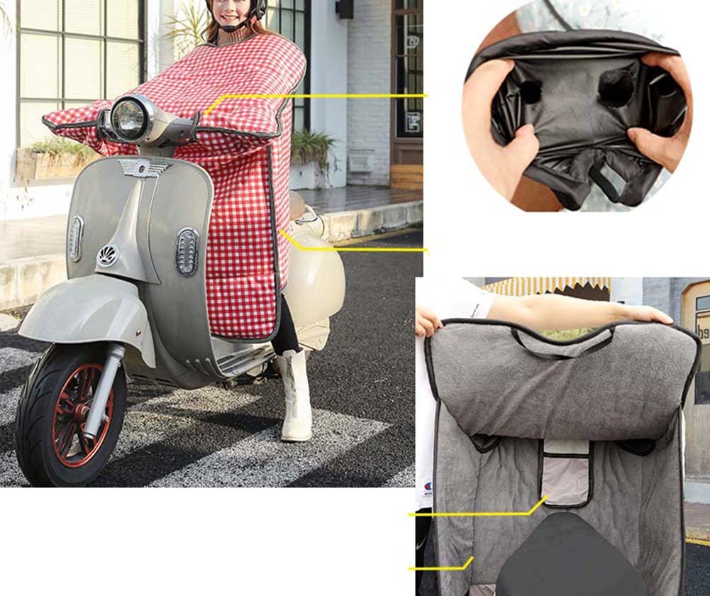 Couvre-Jambes de Scooter avec Manchon de Guidon, Couvre-Genoux imperméable et Coupe-Vent, Tablier Universel pour Voiture électrique/vélo/Tricycle (B)