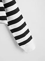 Vista 4 de Floerns Tops cortos de manga larga con estampado de rayas para niñas