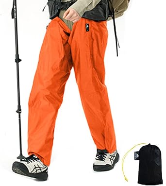 Men's Rain Pants, Minimalist Pants for Men Women, Waterproof Packable Windproof Rain Gear Adjustable Pant