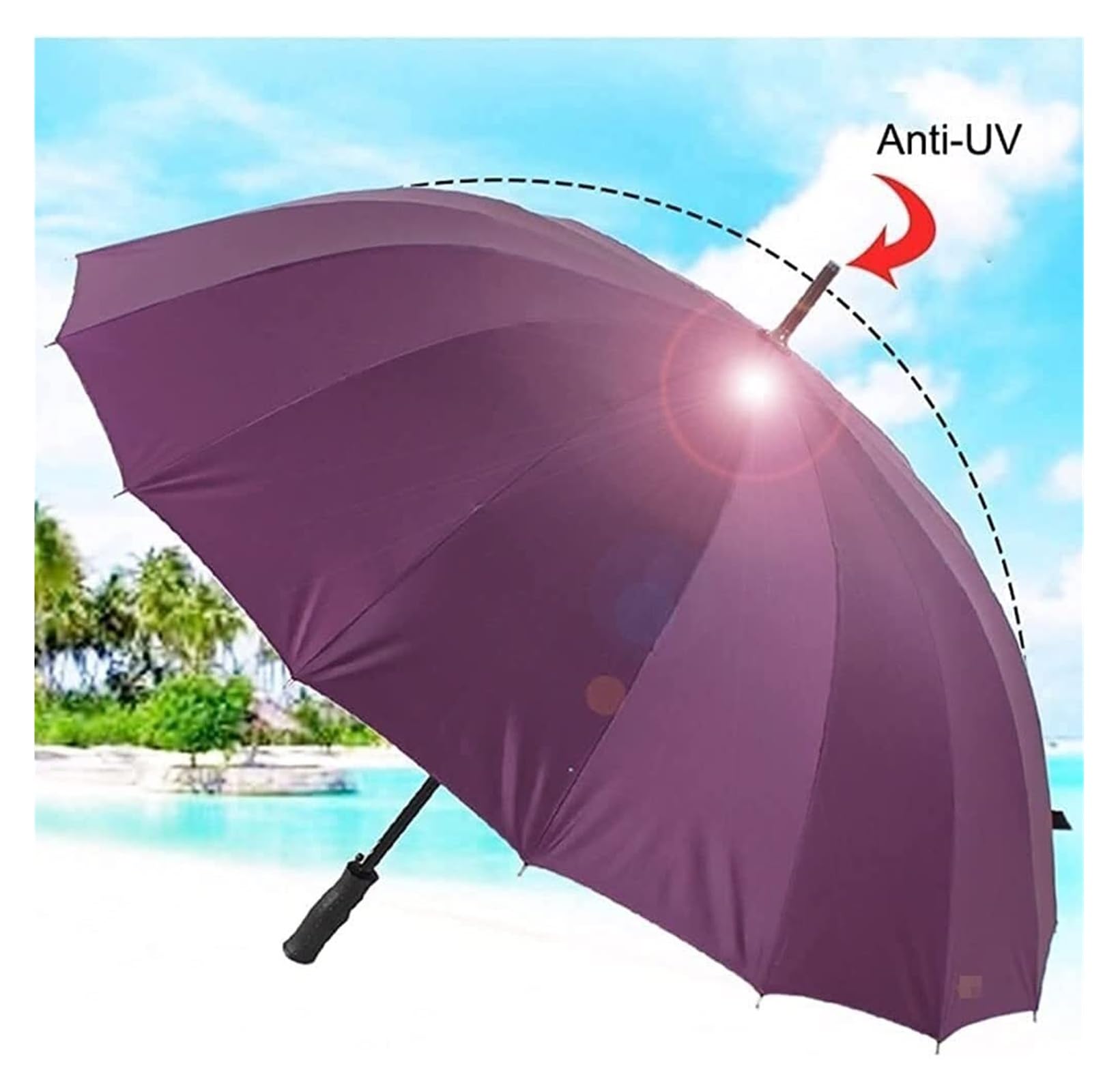 JCAKES Parapluie pliant Parapluie de Golf Portable Coupe-Vent Léger Bâton Parapluie Extra Large Pliant Automatique Ouverture Parapluie Ventilé for la Pluie et le Soleil Coupe-vent