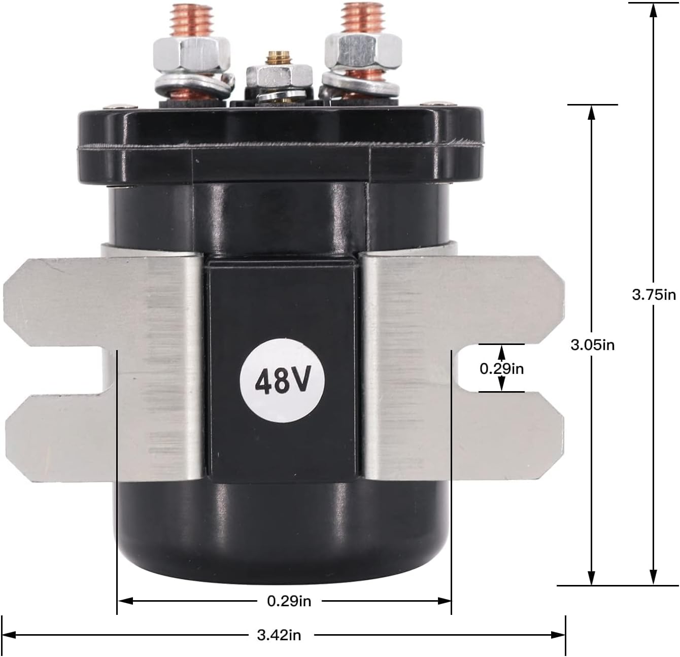 Heavy Duty Solenoid 48V JR1-H1950-00 73231-G01 Compatible with Club Car E-Z-GO Yamaha Electric G19 Power Drive 4 Terminal #586 Series