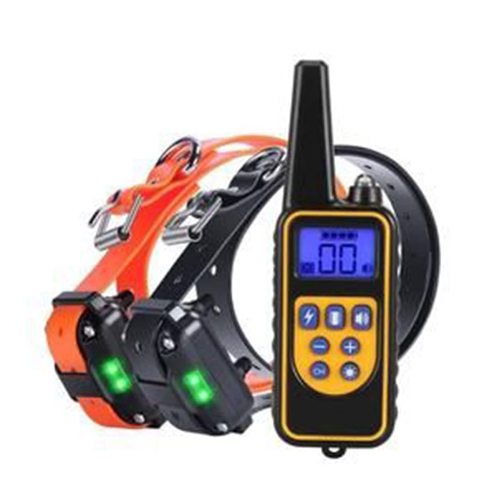 Collier de Dressage pour Chien,InnovTec 800m Collier Anti-aboiement Chien avec Télécommande et 2 Récepteurs, 4 Modes, bip, Vibrations et Chocs Électriques, Rechargeable et Étanche