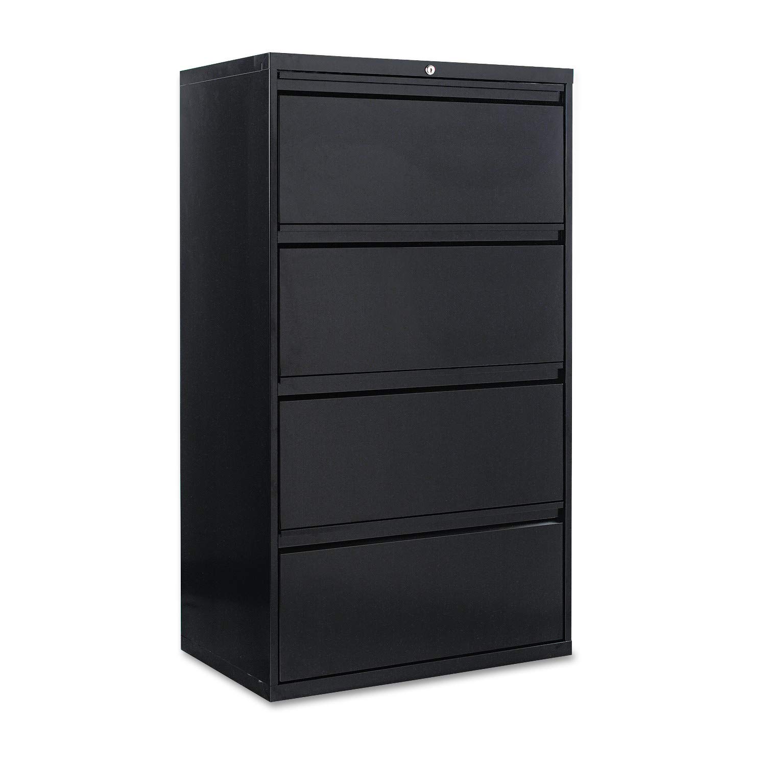 Four-Drawer Lateral File Cabinet, Black