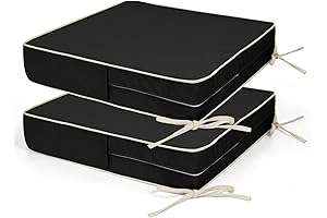 Double Piping 20x20 Outdoor Seat Cushion