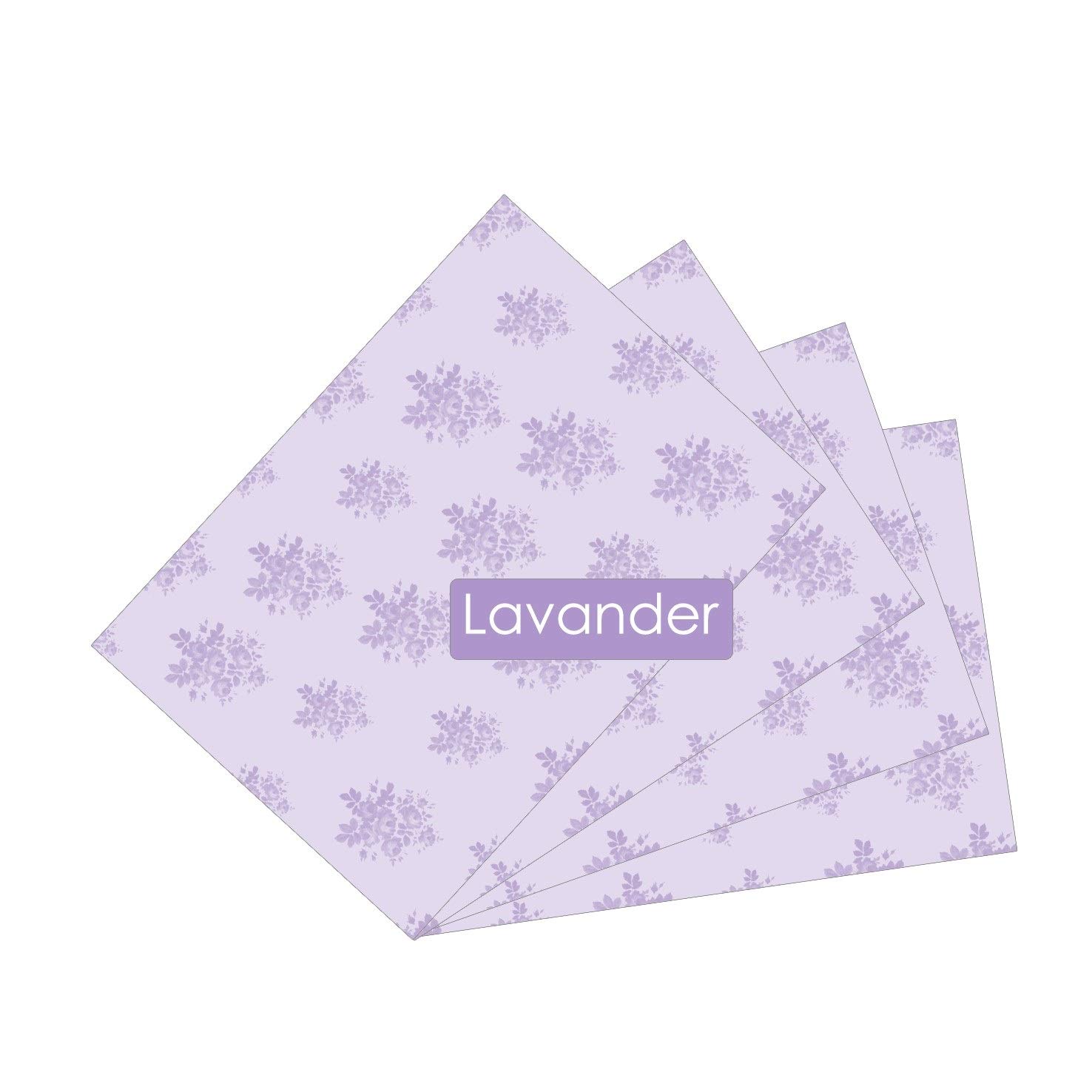 ZYBUX - Scented Drawer Liners - Fragrance for Home's Drawers Shelf Liner Wardrobes, Cabinets, Dresser and Closet | Drawer Liner - 4 Sheets - 43cm x 58cm (Lavender)