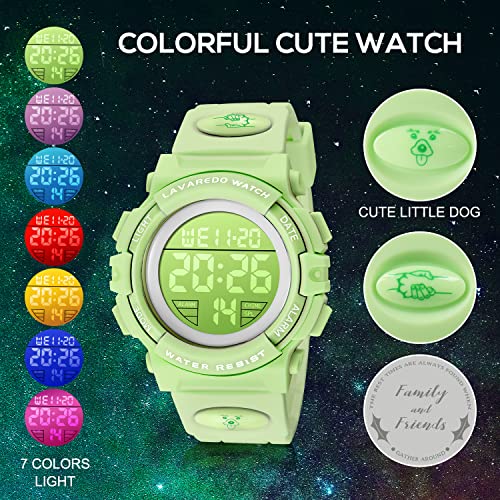 Image of Kids Watch,Boys Watch for 3-15 Year Old Boys,Digital Sport Outdoor Multifunctional Chronograph LED 50 M Waterproof Alarm Calendar Analog Watch for Children with Silicone Band,Kids Gift