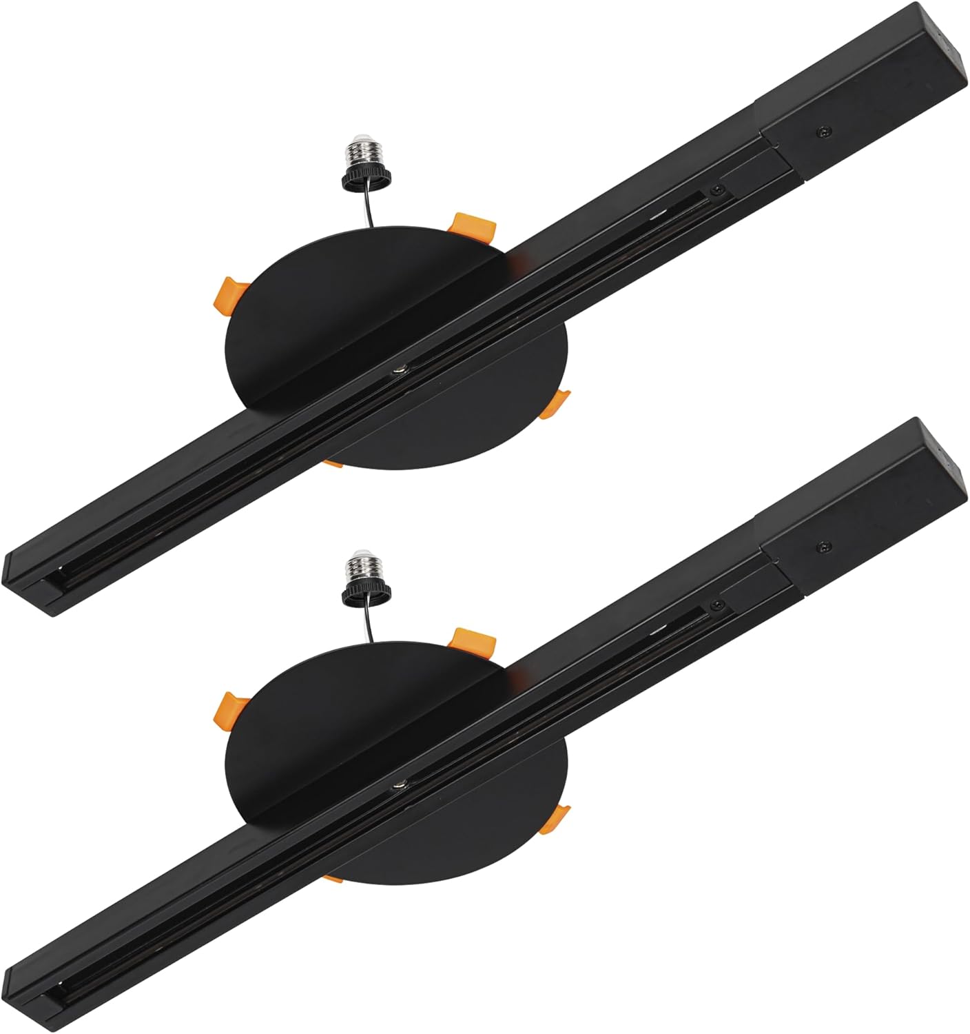 Kiven H Track Lighting Rails Kit 19.7ft for 4/5/6 inch Hole, 3-Wire-1 120V H Style Track System with End Caps,2 Pack Convert Recessed Light to Track System for Track Light Heads Picture PJ0977