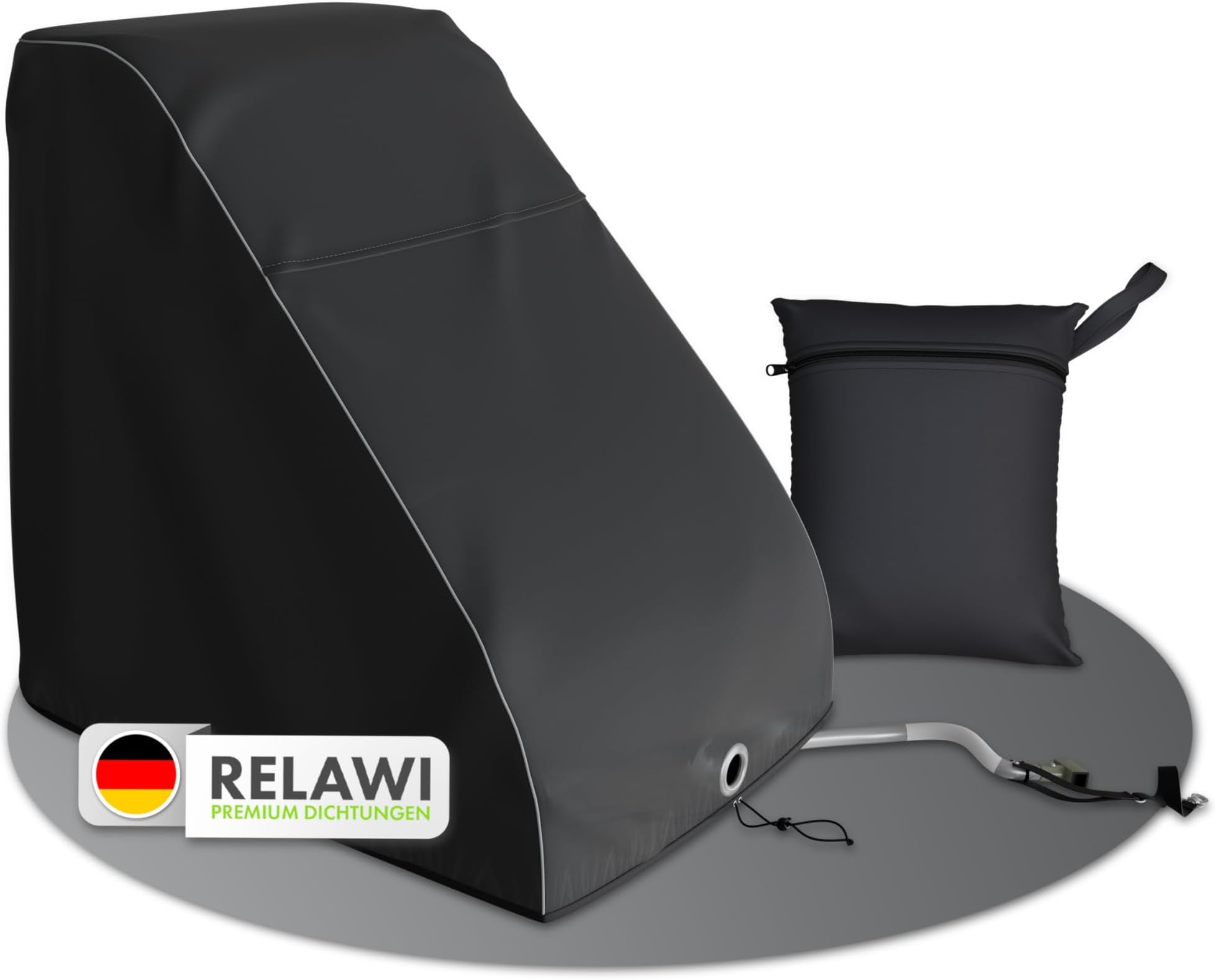 Bicycle Trailer Cover - Black, Universal Compatibility with Thule, Croozer, Qeridoo, Burley, Dog Trailers, Perfect Accessory as Folding Garage and Rain Protection