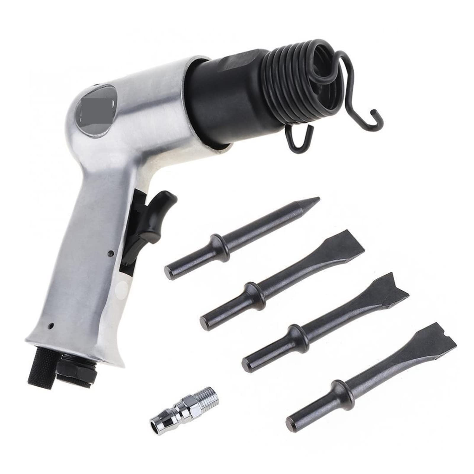 CVFRDD Air Hammer, 9150 120mm Medium Stroke Air Hammer Kit Professional Handheld Pistol Gas Shovels Small Rust Remover Cutting Drilling Chipping Pneumatic Tools(9150 120mm)
