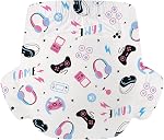 CutiePlusU Diapers 10 Pieces Disposable Incontinence Briefs with Tabs for Women and Men Maximum Overnight Absorbency White Pink(Large 37"-47")