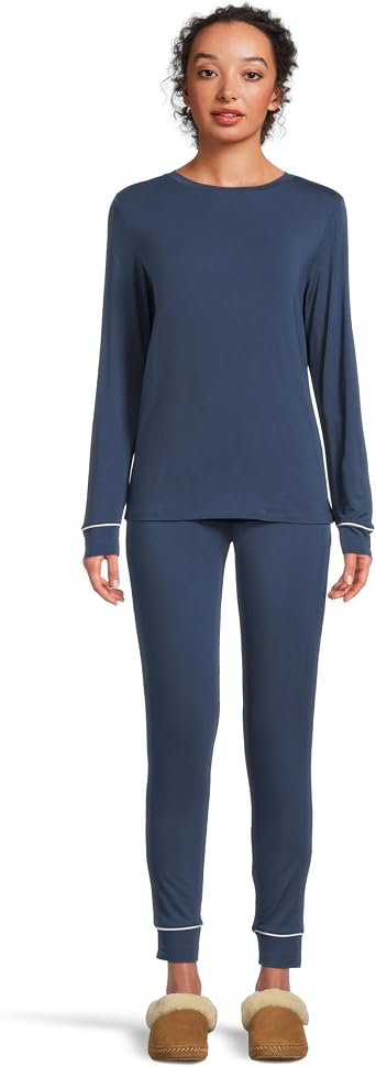 Eberjey Womens Gisele Crew Neck Pajama Set