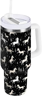 30oz Animal Horse Stainless Steel Vacuum Insulated Tumbler Superior Drinking Cup with Lid and Straw,Insulated Cup for Water, Iced Tea or Coffee Smoothie 21342255