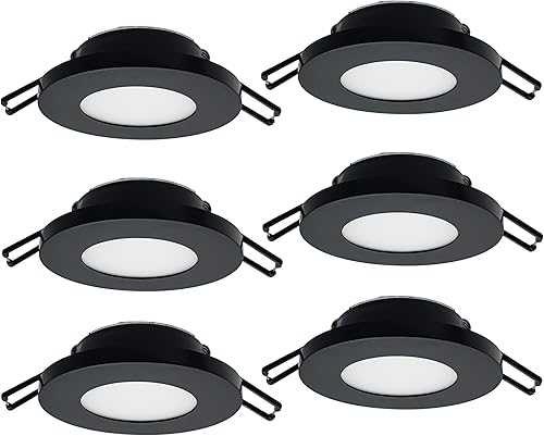 Miniatura 1 de Facon Luz LED de disco de 3 pulgadas, 12 V, súper delgada, empotrada, luz interior de 12 voltios para casas rodantes, caravanas, caravanas,