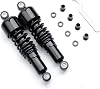 MoKitDora 10.5/267mm Lowering Slammer Rear Shock Suspension Kit for Harley 1980-up Touring, 1983-up Sportster, and 1991-up Dyna, 1 Pair Silver