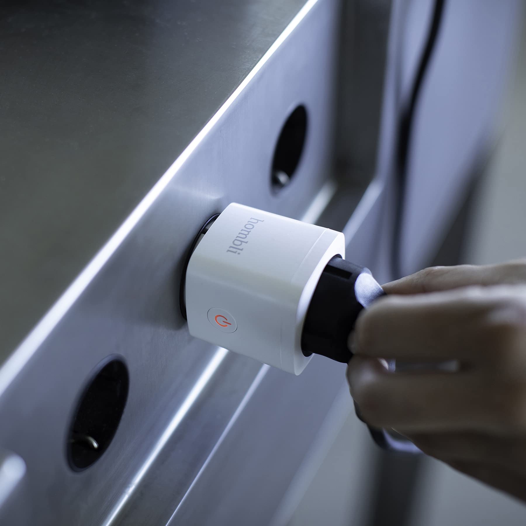 Hombli Enchufe Inteligente Programable con Wi-Fi para la Automatización de Dispositivos Medición de Energía | Compatible con Amazon Alexa y Google | Control Remoto a través de la App Gratuita Hombli