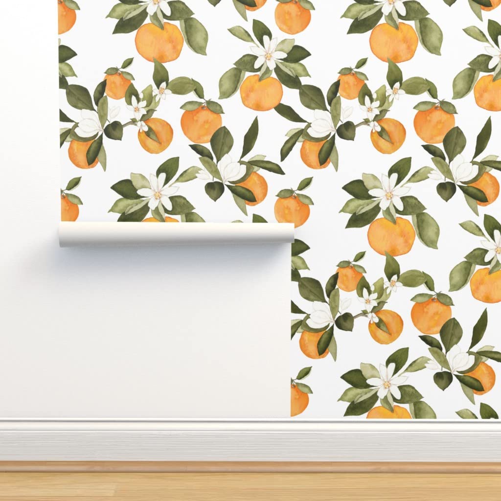 Peel Stick Wallpaper Swatch Orange Blossom Oranges Blossoms Spring Fruit Citrus Summer Botanical Floral Custom Removable Wallpaper By Spoonflower Amazon Com Peel Stick Wallpaper Swatch Orange Blossom Oranges Blossoms Spring Fruit Citrus Summer Botanical Floral Custom Removable Wallpaper By Spoonflower Amazon Com