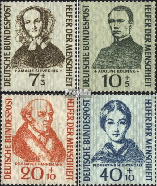 Sellos Prophila RFA 222-225 completa serie usada 1955 para completar álbum de Alemania