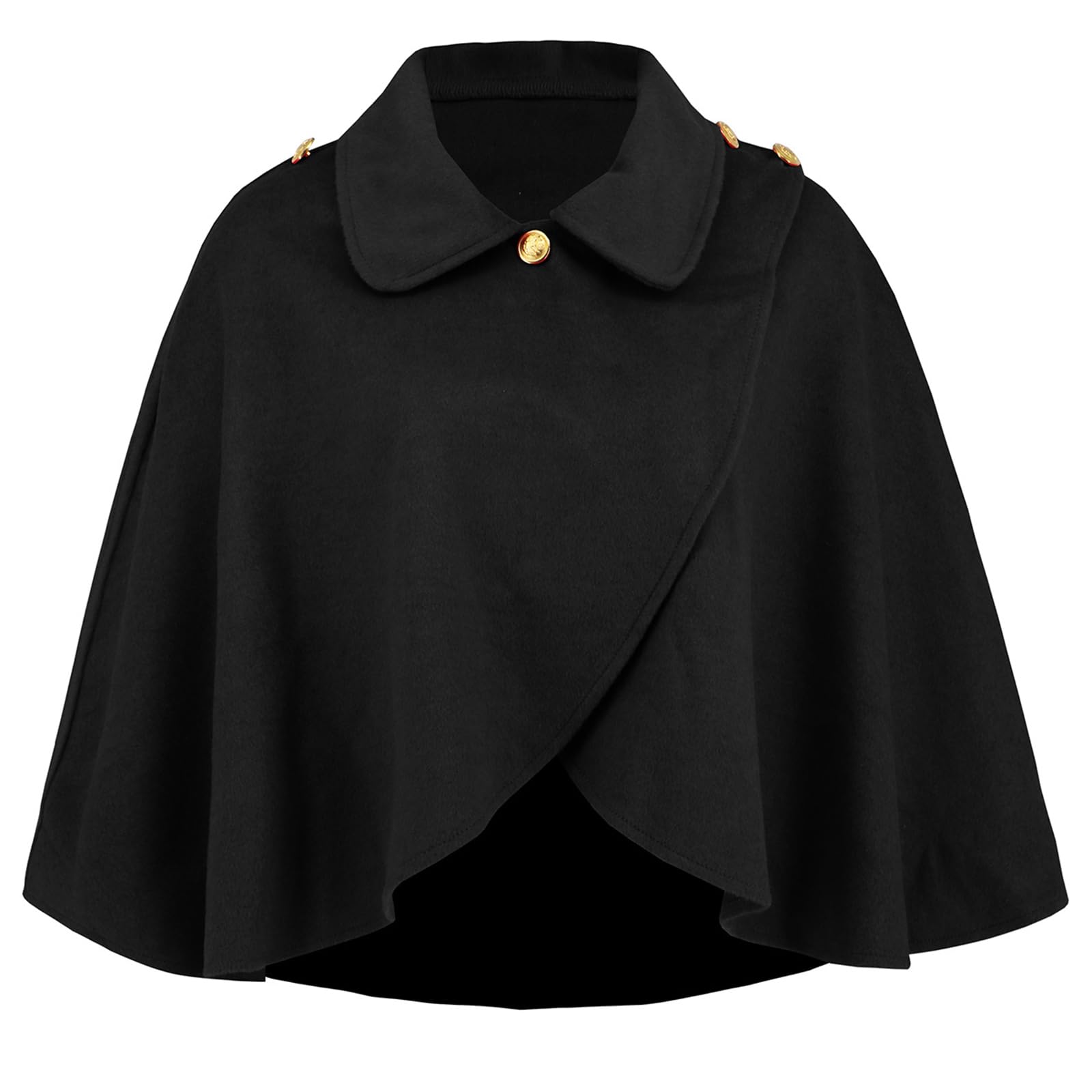 Poncho Mantella,Mantella Scialle con Collo a Risvolto in Finta Lana Corta Mantello Coprispalle Incrociato Maglione Anteriore Avvolgente Poncho Elegante Tinta Unita per Donna