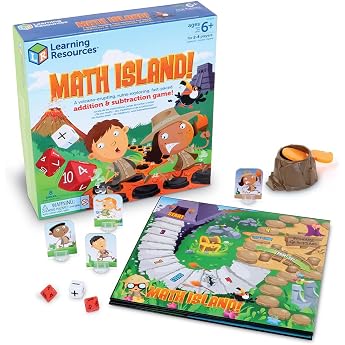 Learning Resources Maths Island Addition & Subtraction Game, Educational Games, Math Games for 6 Year Olds, Educational Toy, 