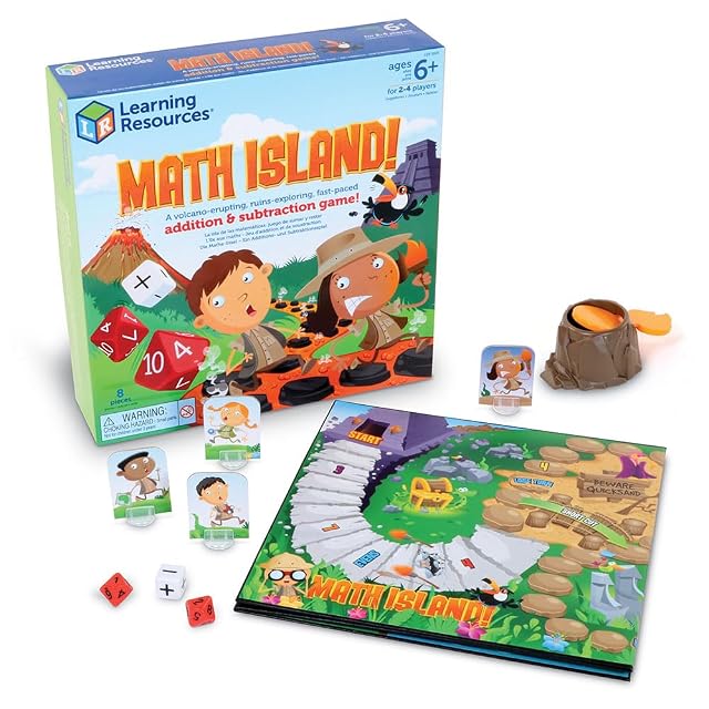 Learning Resources La Isla de Las Matemáticas Juego de Sumas y Restas para Niños de 6 Años