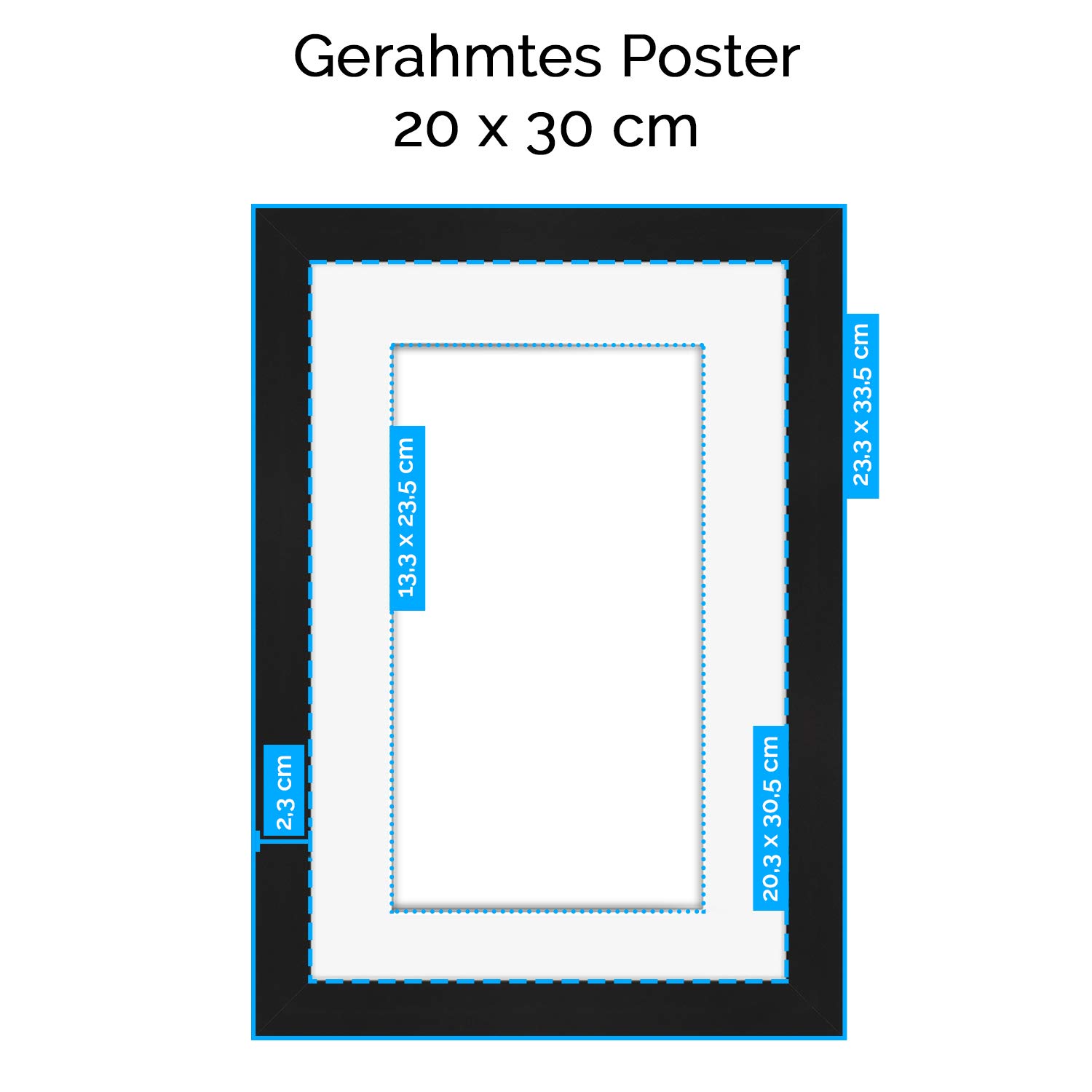 artboxONE Poster mit Rahmen weiß 30x20 cm Spaghetti Lover von AB1 Edition - gerahmtes Poster