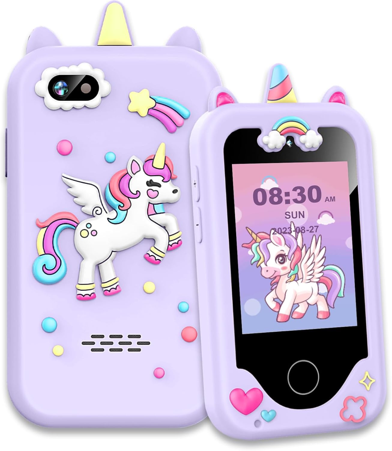 Kids Smart Phone for Girls and Boys, Christmas Birthday Gifts for Girls boys Age 3-10 Kids Toys Cell Phone, 2.8″ Touchscreen Learning Play Toy Phone with Dual Camera, Game, Music Player (Light Purple) Kids Smart Phone for Girls and Boys, Christmas Birthday Gifts for Girls boys Age 3-10 Kids Toys Cell Phone, 2.8″ Touchscreen Learning Play Toy Phone with Dual Camera, Game, Music Player (Light Purple)