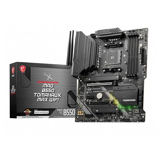 MSI MAG B550 Tomahawk MAX WiFi Gaming Motherboard AMD AM4, DDR4, PCIe 4.0, SATA 6Gb/s, M.2, USB 3.2 Gen 2, HDMI/DP, ATX, Wi-Fi 6E