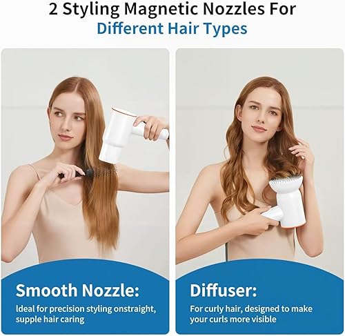 Miniatura 6 de Secador de pelo de alta velocidad, secador de pelo iónico negativo de 200 millones, potente secadora de bajo ruido, secado rápido de 1500 W, secador