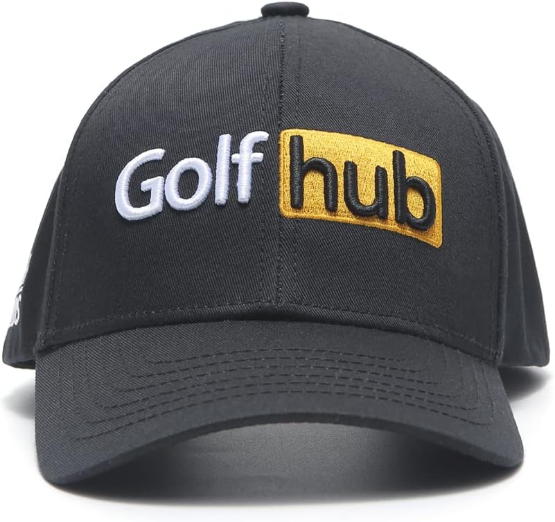 Golf GodsGolf Hub Black Snapback Golf Hat - Curved Brim