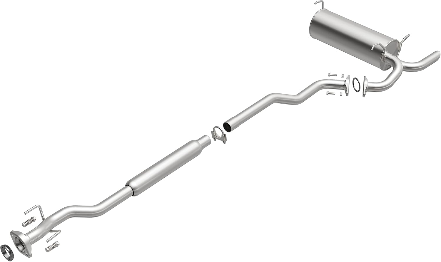 BRExhaust Replacement Exhaust System Kit 106-0077: Compatible with 2011-2017 Nissan Juke 1.6L