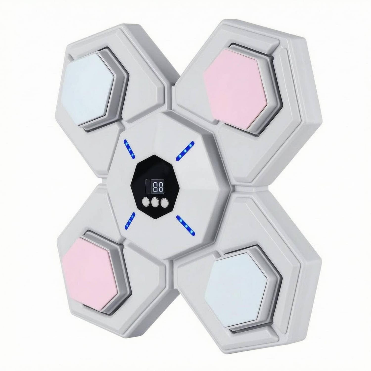 Rechargeable Wall-Mounted Boxing Digital Display Smart Boxing Soft Striking Surface Bluetooth Punching Machine ABS+PC, Pink Blue Family Set-picture-10