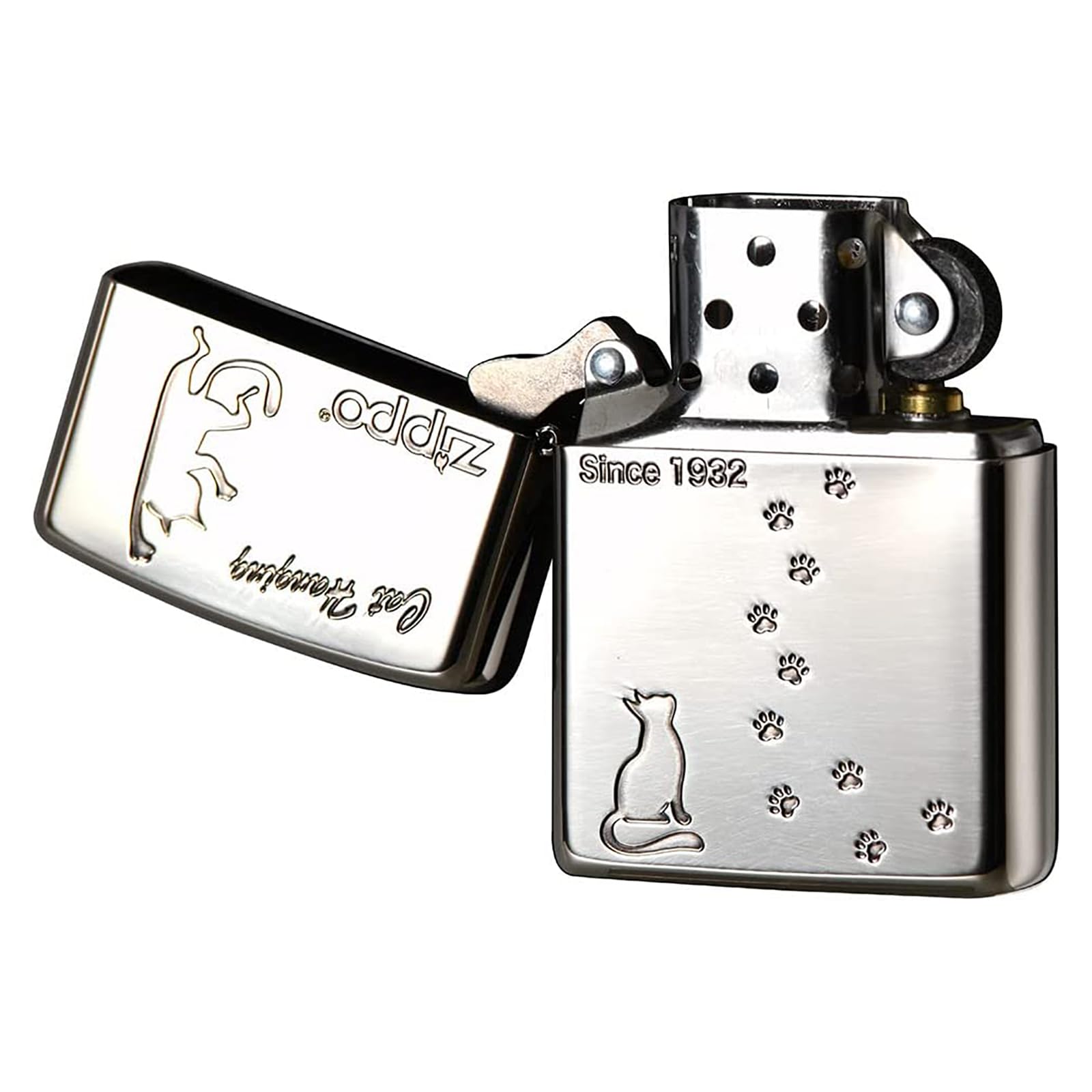 Amazon.co.jp: ジッポー(Zippo) ライター 防風 真鍮製 猫シリーズ 特製 
