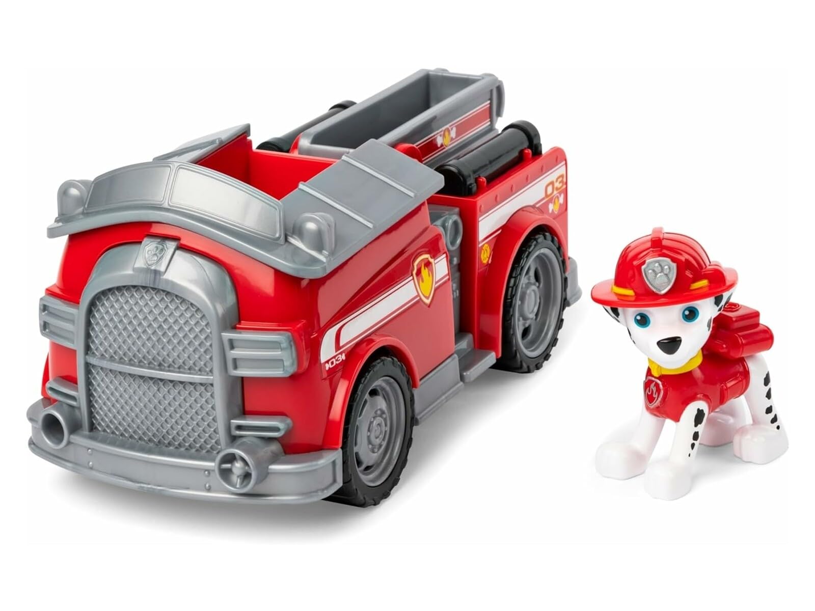 Paw Patrol – Fire Truck and Marshall Figure – 15 cm Truck with Marshall Figure – Paw Patrol Toys – 6069058 – Children's Toys 3 Years + – Gift Child 3 Years +