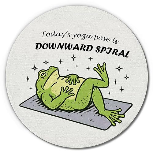 JTRYHRERE Yoga Frog Mouse Pad 7.9x7.9 in