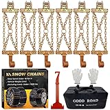 Snow Chains, Tire Chains for Suvs, Cars, Sedan, Family Automobiles,Heavy Trucks with Update...